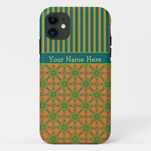 Coque Case-Mate Pour iPhone Tribal rayé, rouille, vert, Coque iPhone bleu 5/5s