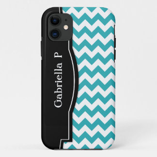 Coque Case-Mate Pour iPhone Turquoise Chevron Black Frame iPhone 5 coque