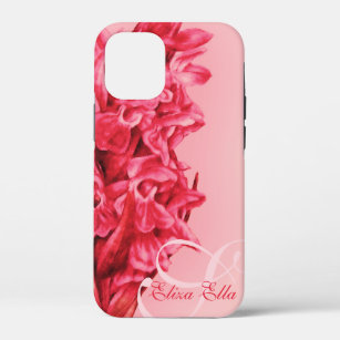 Coque iPhone 12 Mini Votre nom Orchidée rouge floral