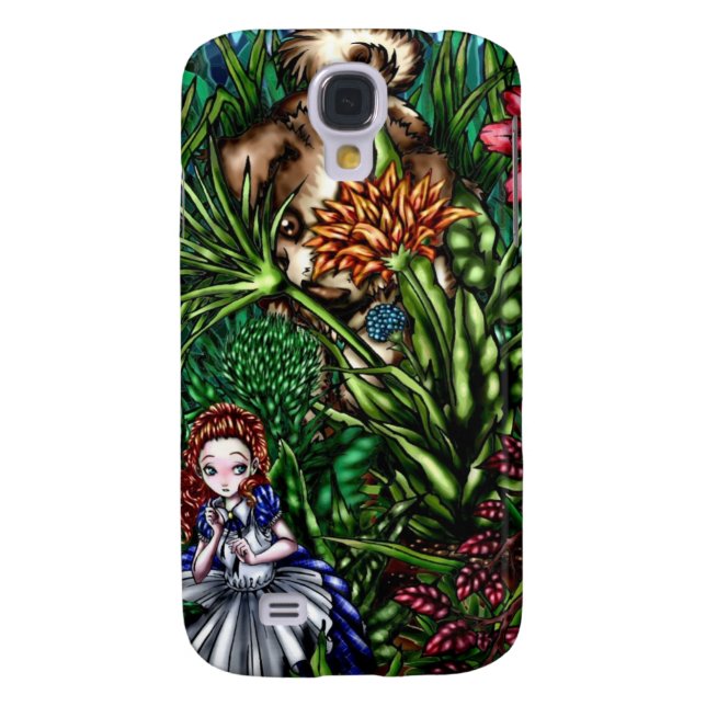 Coque Casemate Pour Samsung Galaxy Alice dans le jardin (Dos)