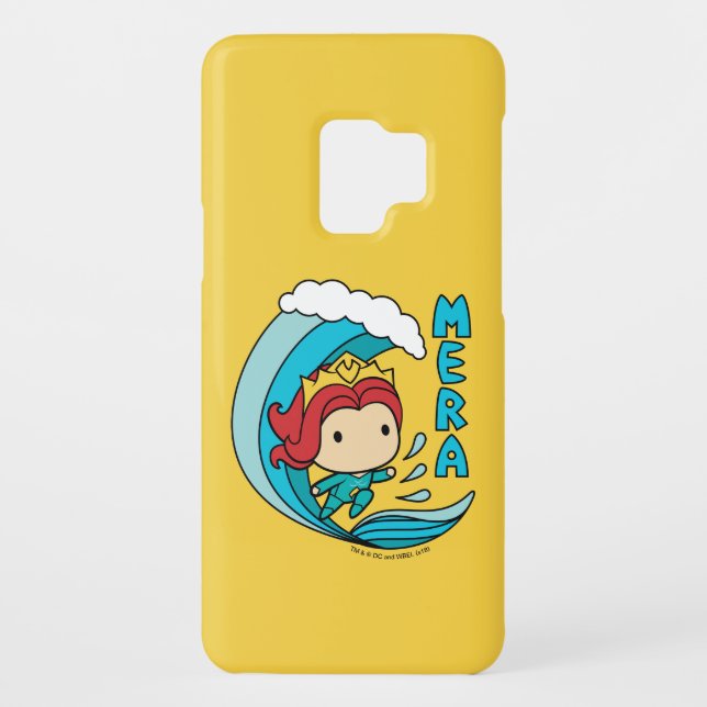Coque Casemate Pour Samsung Galaxy Aquaman | Chibi Mera Riding Vague Graphique (Dos)
