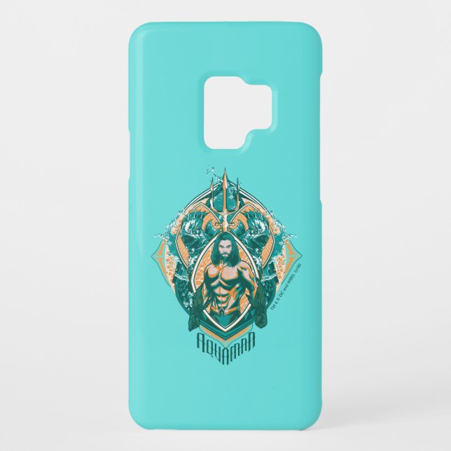 Coque Casemate Pour Samsung Galaxy Aquaman | Graphique Aquaman & Trenchers (Dos)