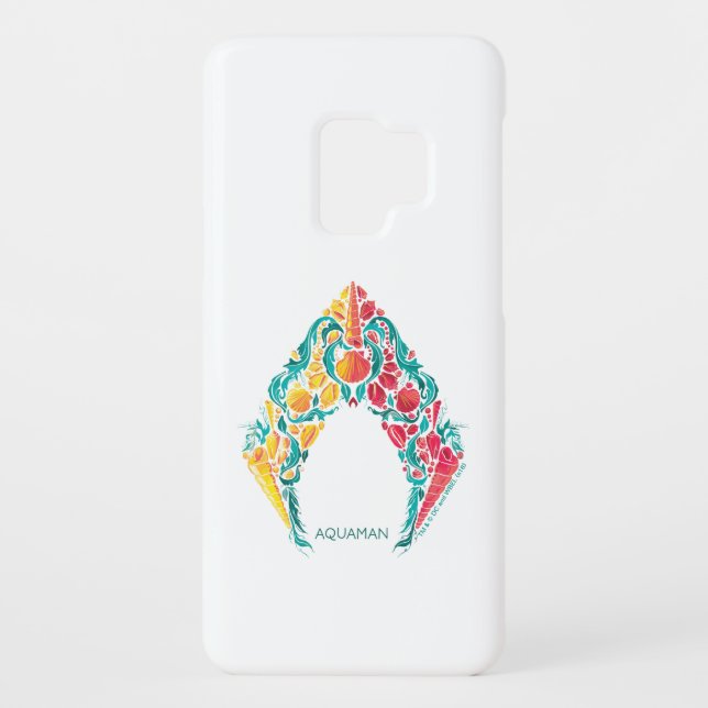 Coque Casemate Pour Samsung Galaxy Aquaman | Logo Aquaman & Mera sur le thème du coqu (Dos)
