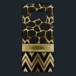 Coque Case-Mate Samsung Galaxy S8 Black & Glam Gold Empreinte de léopard & Chevron<br><div class="desc">Elégant noir et or glam ton empreinte de léopard et moderne zigzag chevron motif géométrique. monogramme personnalisable.</div>