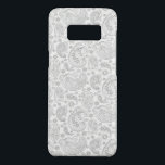 Coque Case-Mate Samsung Galaxy S8 Blanc et gris clair Vintage Motif de marguerite<br><div class="desc">Motif Paisley vintage blanc et gris clair. Le design est disponible sur d'autres produits.</div>