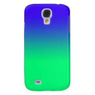 Coque Galaxy S4 Boîtier téléphonique Ombre bleu à vert
