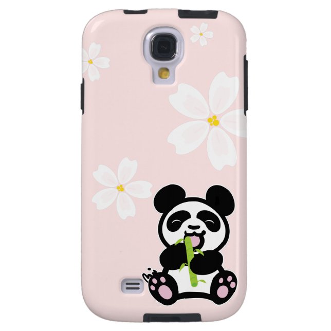 Coque Casemate Pour Samsung Galaxy Caisse heureuse de la galaxie 4 de panda (Dos)