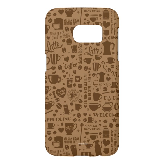 Coque Casemate Pour Samsung Galaxy Carré Motif café (Dos)