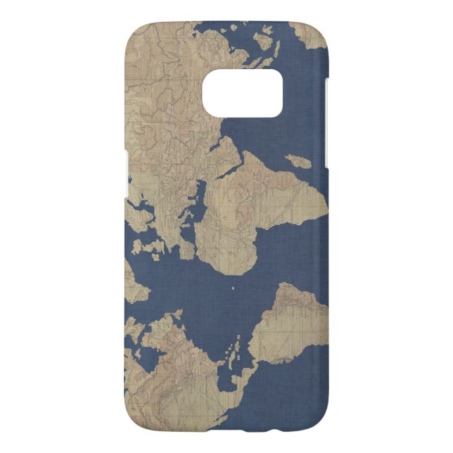 Coque Casemate Pour Samsung Galaxy Carte Gold et Blue World (Dos)