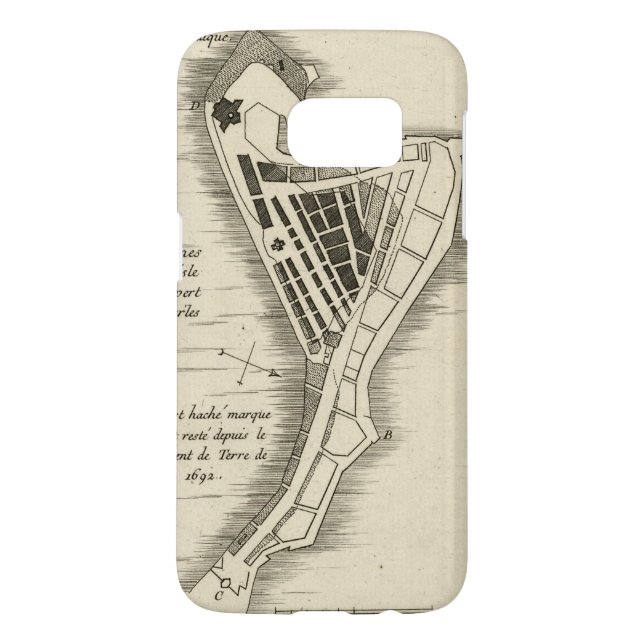 Coque Casemate Pour Samsung Galaxy CARTE : La JAMAÏQUE, 1755 (Dos)
