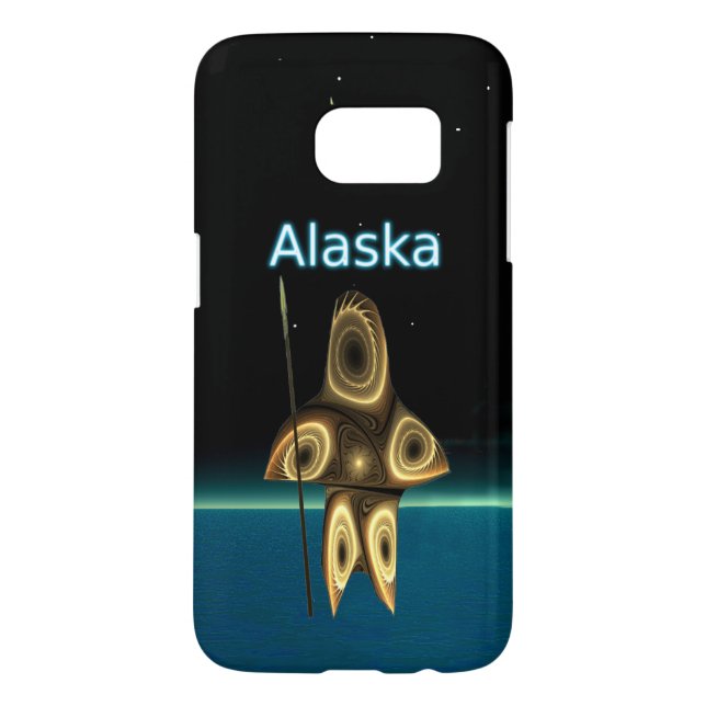 Coque Casemate Pour Samsung Galaxy Chasseur inuit fractal - Alaska (Dos)