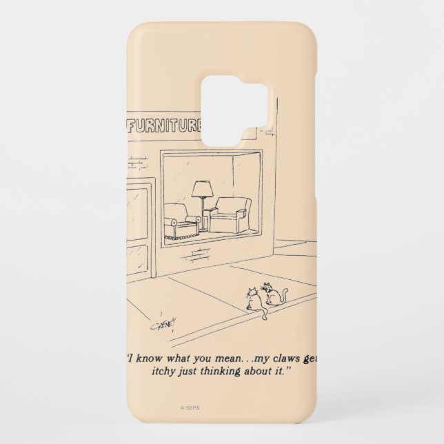 Coque Casemate Pour Samsung Galaxy Chats griffant des meubles (Dos)