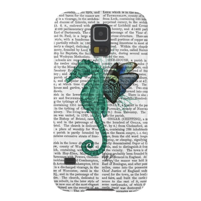 Coque Casemate Pour Samsung Galaxy Cheval de mer ailé (Dos)
