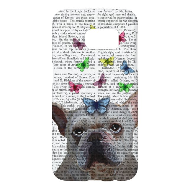 Coque Casemate Pour Samsung Galaxy Chien-taureaux et papillons français blancs (Dos)