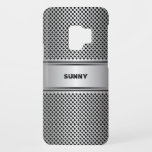 Coque Case-Mate Pour Samsung Galaxy S9 Design géométrique métallique gris-argent<br><div class="desc">Design géométrique moderne gris-argenté métallique. Des rayures et des points. monogramme facultatif.</div>