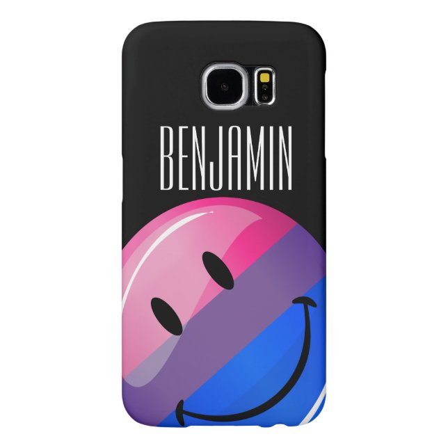 Coque Casemate Pour Samsung Galaxy Drapeau brillant heureux de fierté de bisexualité (Dos)