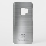 Coque Case-Mate Pour Samsung Galaxy S9 Élégant Monogramme Faux Argent gris métal<br><div class="desc">Élégant Monogram Faux Silver Grey Metallic Coque-Mate Samsung Galaxy S9 Coque</div>