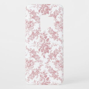 Coque Case-Mate Pour Samsung Galaxy S9 Élégante toile florale blanche et rose gravée