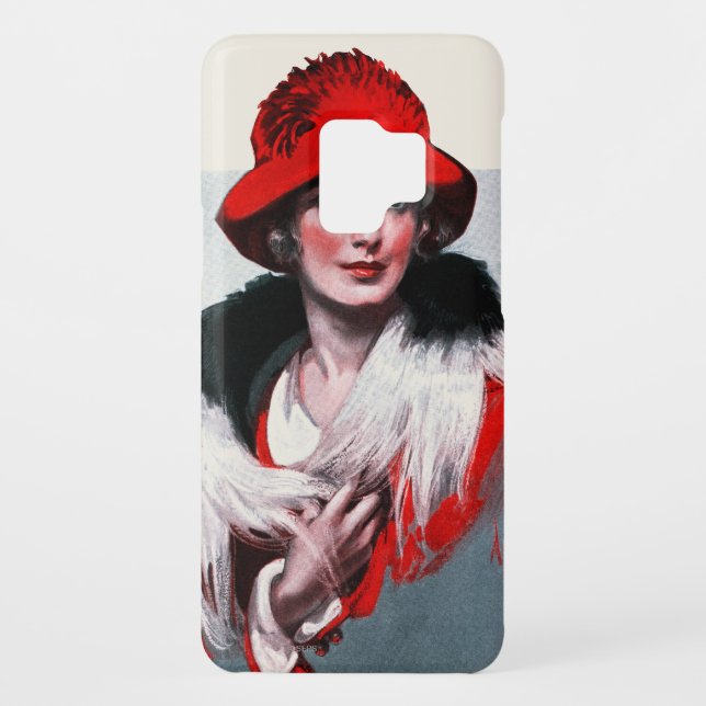 Coque Casemate Pour Samsung Galaxy Femme dans Red Hat (Dos)
