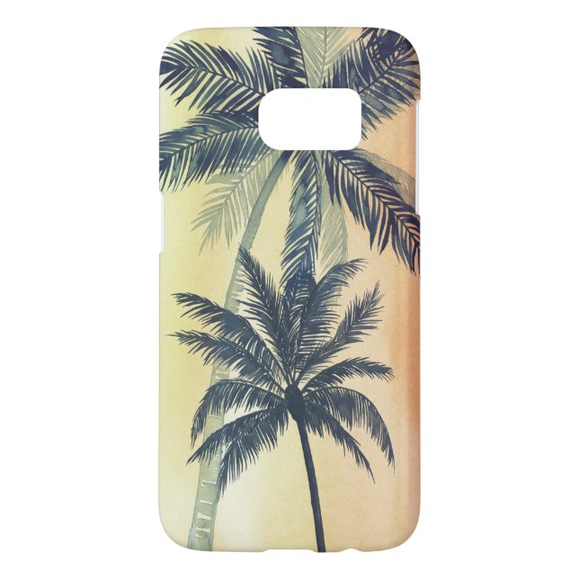 Coque Casemate Pour Samsung Galaxy Feuilles de palmiers tropicaux (Dos)