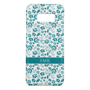 Coque Case-Mate Samsung Galaxy S8 Fille Turquoise Turquoise Fleurs Tropicales Monogr