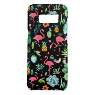 Coque Case-Mate Samsung Galaxy S8 Flamants roses roses & Fleurs tropicales & Succule