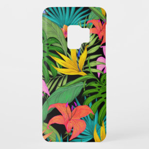 Coque Case-Mate Pour Samsung Galaxy S9 Fleur tropicale et feuille de palmier coloré hawaï