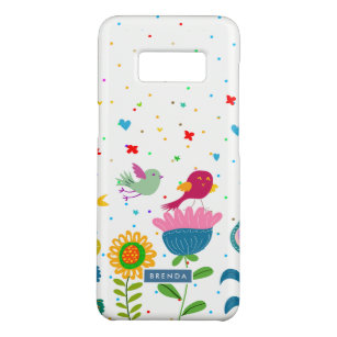 Coque Case-Mate Samsung Galaxy S8 Fleurs et oiseaux rétro colorés