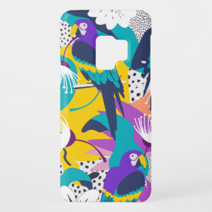 Coque Case-Mate Pour Samsung Galaxy S9 Fleurs tropicales et oiseaux collage motif