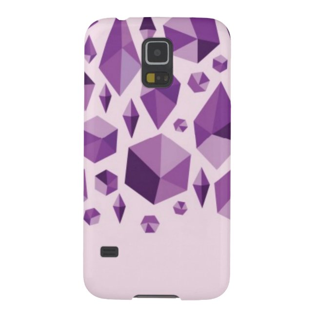 Coque Casemate Pour Samsung Galaxy Formes géométriques pourpres de bijou (Dos)