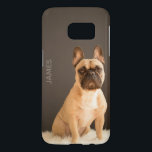 Coque Samsung Galaxy S7 Français Bulldog Nom personnalisé | Chien<br><div class="desc">Ce design présente une photo du populaire Bulldog français assis en regardant directement la caméra. Personnalisez avec votre propre nom en modifiant le texte dans la zone de texte ou en supprimant le texte sans texte. #chien #canine #animal #personnalisées #cadeaux #Samsung #photo</div>