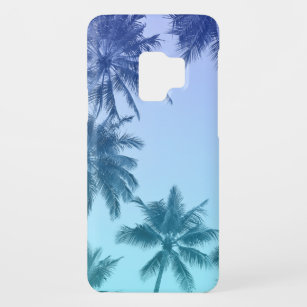 Coque Case-Mate Pour Samsung Galaxy S9 Gradient turquoise de palmiers tropicaux à la mode