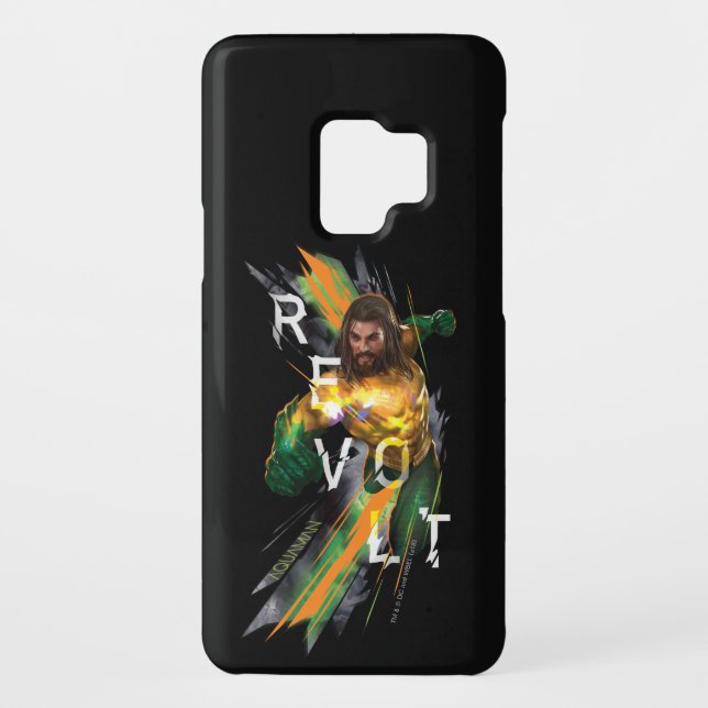 Coque Casemate Pour Samsung Galaxy Graphique réfracté de "révolte" d'Aquaman | (Dos)