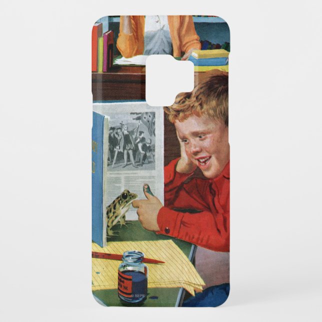 Coque Casemate Pour Samsung Galaxy Grenouille dans la bibliothèque (Dos)