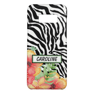Coque Case-Mate Samsung Galaxy S8 Hip personnalisée Zebra Stripes Motif Floral Art