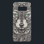 Coque Case-Mate Samsung Galaxy S8 Illustration de la tête de tête de loup noir<br><div class="desc">Cool tête de loup noir détaillée illustration abstraite.</div>