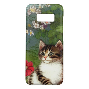 Coque Case-Mate Samsung Galaxy S8 Illustration vintage de chat avec fleurs de printe