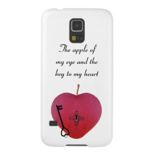 Coque Galaxy S5 La pomme de mon oeil et la clé de mon coeur