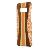 Coque Casemate Pour Samsung Galaxy Laniakea Hawaiian Faux Wood Surf- Orange (Dos/Gauche)