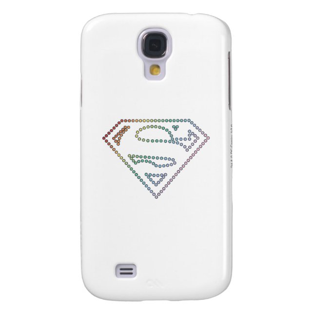 Coque Casemate Pour Samsung Galaxy Logo de Supergirl Rainbow Outline (Dos)