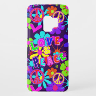 Coque Case-Mate Pour Samsung Galaxy S9 Love & Peace 60'S Hippie Flower Power Super