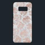 Coque Case-Mate Samsung Galaxy S8 Marbre rose de blanc d'éléphants de Paisley d'or<br><div class="desc">Motif de marbre blanc d'or de Boho de Paisley de mandala d'illustration florale rose d'éléphants,  avec différents éléphants tribaux tirés par la main mignons.</div>