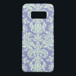 Coque Case-Mate Samsung Galaxy S8 Monnaie Légère Vert Et Lavande Floral Damas<br><div class="desc">Elégant vert menthe claire et bleu lavande vintages damas floraux. Couleur arrière - plan de lavande modifiable.</div>