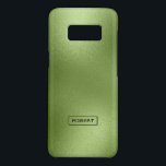Coque Case-Mate Samsung Galaxy S8 Monogramme Arrière - plan moderne Abstrait vert br<br><div class="desc">Élégant moderne brillant abstrait vert arrière - plan personnalisable monogramme.</div>