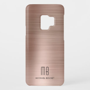 Coque Case-Mate Pour Samsung Galaxy S9 Monogramme métallique rose