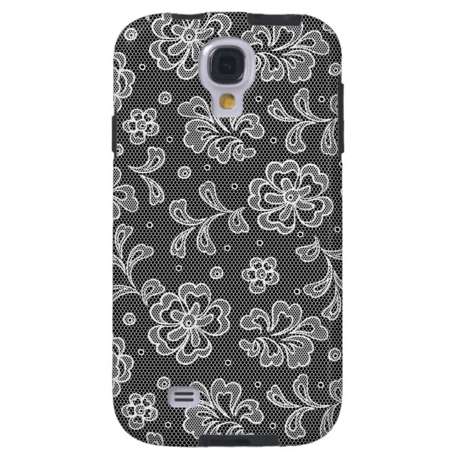 Coque Casemate Pour Samsung Galaxy Motif 1 de tissu de dentelle (Dos)