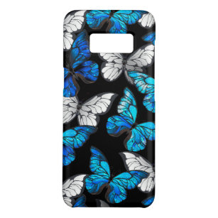 Coque Case-Mate Samsung Galaxy S8 Motif sans couleur foncée avec papillons bleus Mor