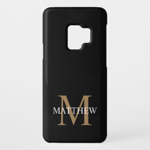 Coque Case-Mate Pour Samsung Galaxy S9 Nom personnalisé Monogramme noir