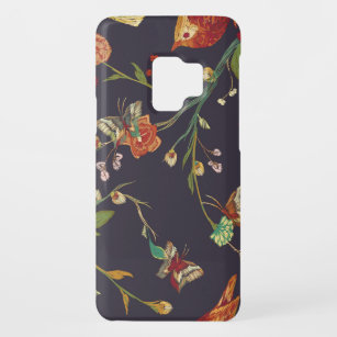 Coque Case-Mate Pour Samsung Galaxy S9 Oiseau vintage, Papillon, Aquarelle de broderie.