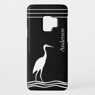 Coque Case-Mate Pour Samsung Galaxy S9 Oiseaux de hérons blancs personnalisés Noir